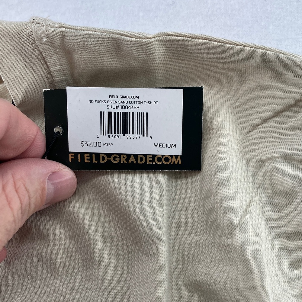 NEW! Field Grade Cream Graphic T-Shirt - No F*CKS GIVEN - Picture 5 of 7